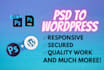 convert your PSD file to wordpress using elementor pro
