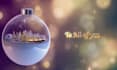 make christmas and new year wishes logo animation video