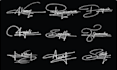design hand drawn signature, cursive logo or autograph