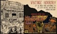 create vintage horror illustration with comic art style