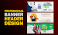 make professional website banner or header