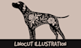 create botanical and animal linocut style vector illustration for print