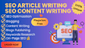 do SEO article writing, blog post, content writing and web content publishing