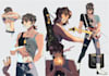 draw art commissions, reference sheets in an anime style