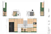 design high end kitchen, millwork drawing and 3d rendering