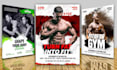 design boxing, sport, gym, fitness, fight club, event flyer or poster