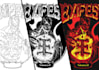 create a dark and powerful metal band poster illustration