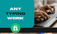 provide fast typing services, retype pages, pdf to word etc