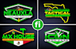 do modern grass trimming landscape and lawn care logo