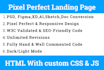 create modern html responsive landing page with custom css, js and bootstrap