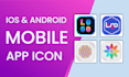 do mobile app icon design for ios android, and mac
