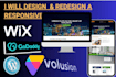 design a modern wix, godaddy, recycling website, and wix with online booking