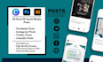 design social media posts graphics for instagram, facebook