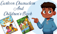 design cute black african american cartoon character and children book