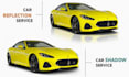 do automotive car photo image editing and reflection shadow