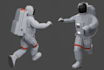 create low poly 3d character animations