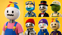 create unique 3d nft art character high quality with cartoon and realistic style