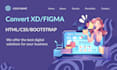 convert figma psd into HTML CSS bootstrap responsive design