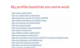 create high quality profile backlinks manually