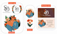 create full branding with logo, illustrations, stickers