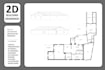 draft architectural floor plan, elevation and section