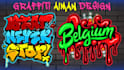 design graffiti text, typography, t shirts, and logo design