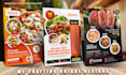 restaurant poster, cafe, bakery, catering flyer, food poster