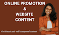 write online course content , website content , do  online course promotion