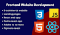 build and develop react js, next js website, landing page as a web developer