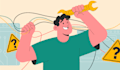 create clean vector illustration for website or app