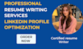 provide professional resume writing, cover letter, linkedin