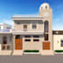 design house front elevation 3d rendering