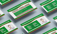design professional print ready modern business card and student card