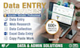 do excel data entry, data scraping, data collection,  cleaning and formatting
