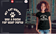 do eye catching typography graphics t shirt design
