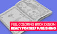 design a full coloring book with cover and KDP formatting