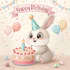 design an adorable 3d invitation with cute characters