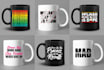 do custom typography coffee mug design for your business