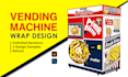 do unique vending machine wrap design, arcade game, atm wrap