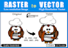 redesign, vector tracing, update and modify your existing raster image