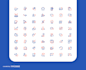create vector custom icons set for your brand and website