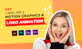 do motion graphics social ad posts and logo animations