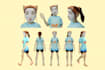create 3d game character low poly