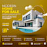 create modern real estate poster