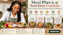 create customized meal plan, diet plan, nutrition journal guide wellness planner