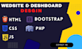 developed responsive html, CSS, javascript and php websites