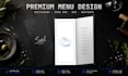 design a clean modern menu for your cafe or restaurant