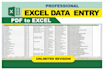 excel data entry and web research, pdf to excel