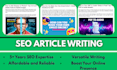 do research and SEO article writing in 24 hours