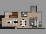 render a professional 2d floor plan in illustrator